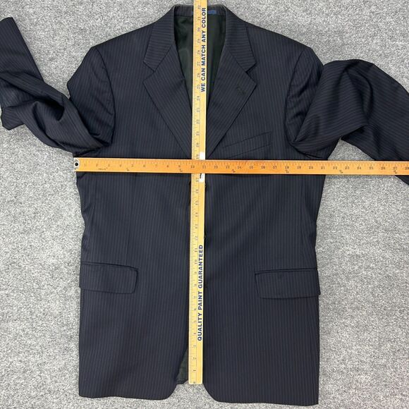 Daniel Cremieux Blazer Mens 42 Navy Pinstripe Classic 3 Button Notch Lapel *READ - Picture 5 of 13